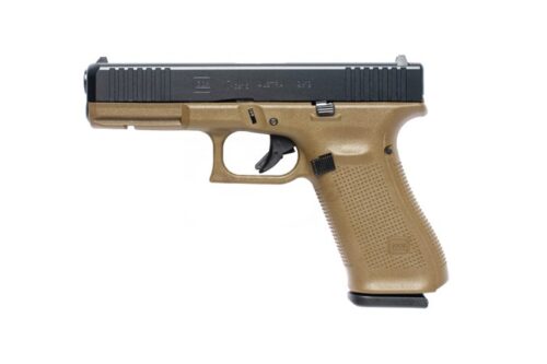 Glock G17 G5 9MM 10+1 FDE W/BLACK SLIDE