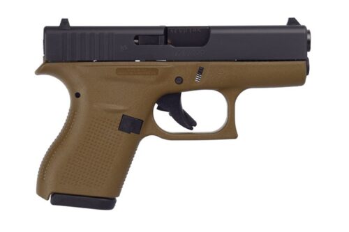 Glock G42 G3 FDE 380ACP FDE W/ BLACK SLIDE6+1 3.25