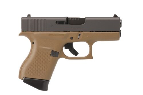 Glock G43 G3 FDE W/ BLACK SLIDE 9MM 6+1 3.39