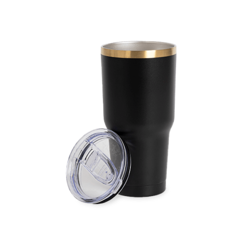 TUMBLER 30OZ BLACK/GOLD