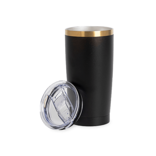 TUMBLER 20OZ BLACK/GOLD