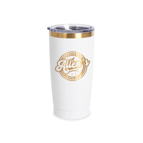 TUMBLER 20OZ WHITE/GOLD - Image 2