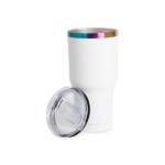 TUMBLER 30OZ WHITE/RAINBOW