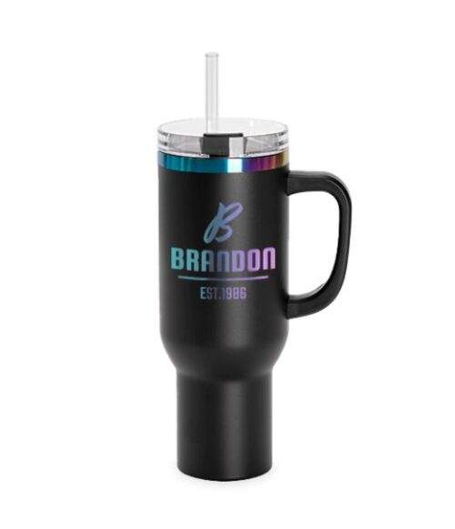 40oz Tumbler Black/Rainbow